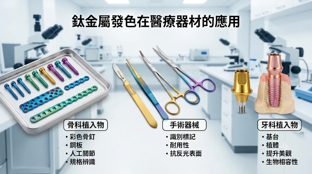 鈦金屬發色可應用在哪些醫療器材?