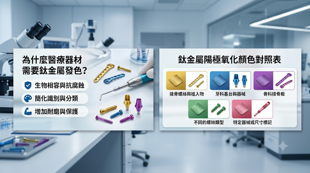 為什麼醫療器材需要鈦金屬發色?不同顏色代表什麼?