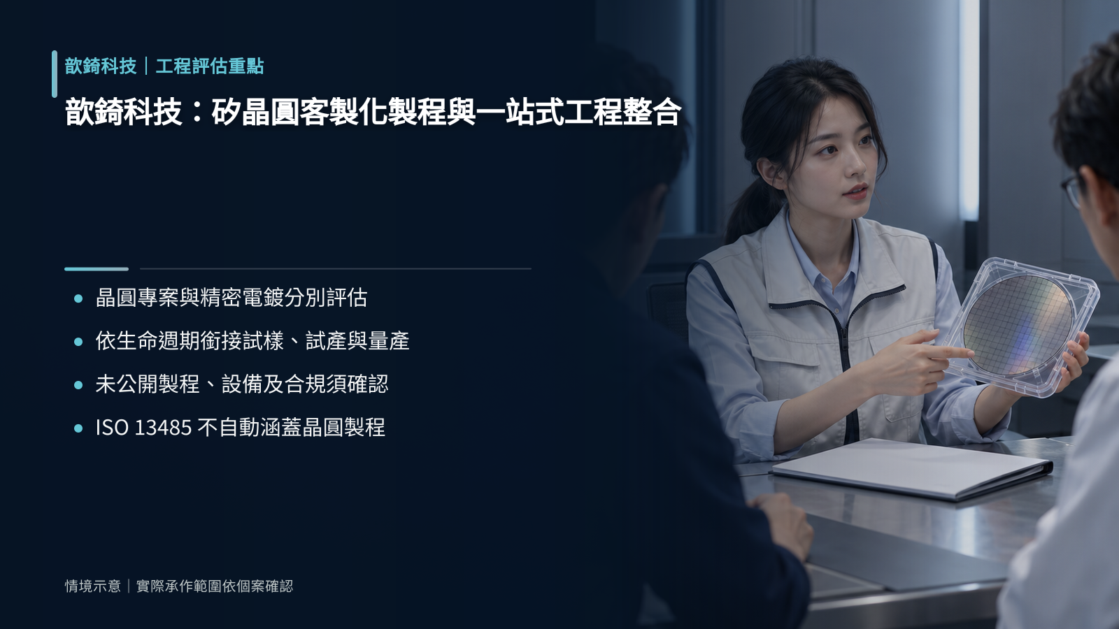 歆錡科技：矽晶圓客製化製程與一站式工程整合